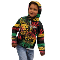 Personalized Reggae King Marley One Love Kid Hoodie Rastafarian Lion Grunge