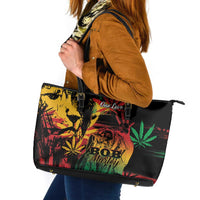 Reggae King Marley One Love Leather Tote Bag Rastafarian Lion Grunge