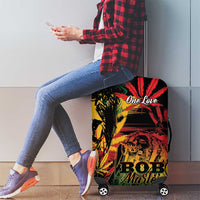 Reggae King Marley One Love Luggage Cover Rastafarian Lion Grunge
