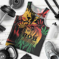 Personalized Reggae King Marley One Love Men Tank Top Rastafarian Lion Grunge