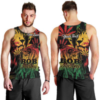 Personalized Reggae King Marley One Love Men Tank Top Rastafarian Lion Grunge