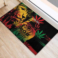 Reggae King Marley One Love Rubber Doormat Rastafarian Lion Grunge - Wonder Print Shop