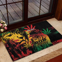 Reggae King Marley One Love Rubber Doormat Rastafarian Lion Grunge - Wonder Print Shop