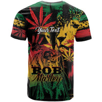 Personalized Reggae King Marley One Love T Shirt Rastafarian Lion Grunge - Wonder Print Shop