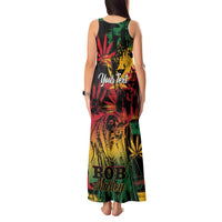 Personalized Reggae King Marley One Love Tank Maxi Dress Rastafarian Lion Grunge - Wonder Print Shop