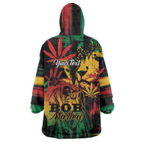 Personalized Reggae King Marley One Love Wearable Blanket Hoodie Rastafarian Lion Grunge - Wonder Print Shop