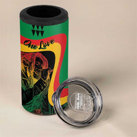 Personalized Legend Reggae Marley 4 in 1 Can Cooler Tumbler Kakau Jawaiian