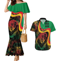 Personalized Legend Reggae Marley Couples Matching Mermaid Dress and Hawaiian Shirt Kakau Jawaiian
