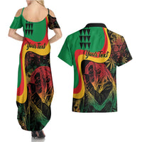 Personalized Legend Reggae Marley Couples Matching Summer Maxi Dress and Hawaiian Shirt Kakau Jawaiian