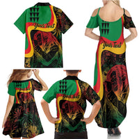 Personalized Legend Reggae Marley Family Matching Summer Maxi Dress and Hawaiian Shirt Kakau Jawaiian
