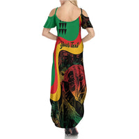 Personalized Legend Reggae Marley Family Matching Summer Maxi Dress and Hawaiian Shirt Kakau Jawaiian