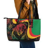 Legend Reggae Marley Leather Tote Bag Kakau Jawaiian