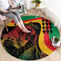 Legend Reggae Marley Round Carpet Kakau Jawaiian - Wonder Print Shop