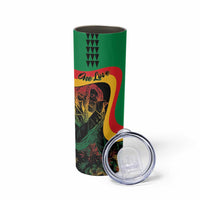 Personalized Legend Reggae Marley Skinny Tumbler Kakau Jawaiian - Wonder Print Shop