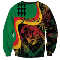 Personalized Legend Reggae Marley Sweatshirt Kakau Jawaiian - Wonder Print Shop