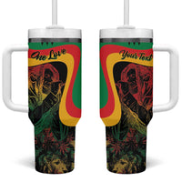 Personalized Legend Reggae Marley Tumbler With Handle Kakau Jawaiian - Wonder Print Shop