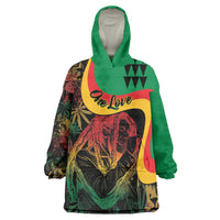Personalized Legend Reggae Marley Wearable Blanket Hoodie Kakau Jawaiian - Wonder Print Shop