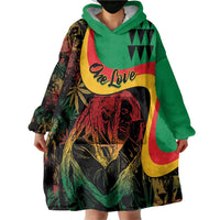 Personalized Legend Reggae Marley Wearable Blanket Hoodie Kakau Jawaiian - Wonder Print Shop