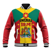 Personalized Gwenad Baseball Jacket Grenada Coat Of Arms Flag Style