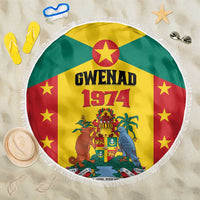 Gwenad Beach Blanket Grenada Coat Of Arms Flag Style