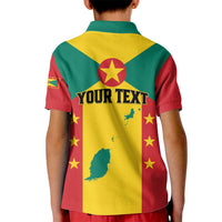Personalized Gwenad Kid Polo Shirt Grenada Coat Of Arms Flag Style