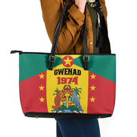 Gwenad Leather Tote Bag Grenada Coat Of Arms Flag Style