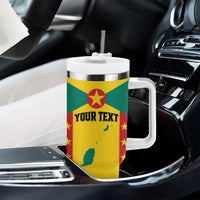 Personalized Gwenad Tumbler With Handle Grenada Coat Of Arms Flag Style - Wonder Print Shop