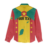 Personalized Gwenad Women Casual Shirt Grenada Coat Of Arms Flag Style - Wonder Print Shop