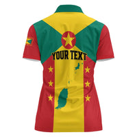 Personalized Gwenad Women Polo Shirt Grenada Coat Of Arms Flag Style - Wonder Print Shop