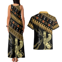 Assyrian New Year Couples Matching Tank Maxi Dress and Hawaiian Shirt Akitu 6774 Kha B Nissan - Wonder Print Shop