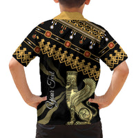 Assyrian New Year Family Matching Puletasi and Hawaiian Shirt Akitu 6774 Kha B Nissan - Wonder Print Shop