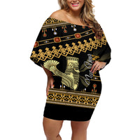 Assyrian New Year Off Shoulder Short Dress Akitu 6774 Kha B Nissan - Wonder Print Shop