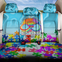 World Autism Awareness Day 2024 Back Car Seat Cover In A World Where You Can Be Anything Be Kind - Wonder Print Shop