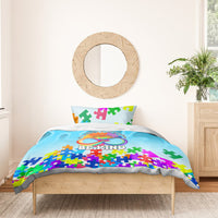 World Autism Awareness Day 2024 Bedding Set In A World Where You Can Be Anything Be Kind - Wonder Print Shop