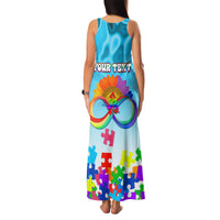 World Autism Awareness Day 2024 Family Matching Tank Maxi Dress and Hawaiian Shirt In A World Where You Can Be Anything Be Kind - Wonder Print Shop