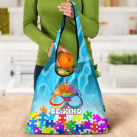 World Autism Awareness Day 2024 Grocery Bag In A World Where You Can Be Anything Be Kind