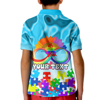 World Autism Awareness Day 2024 Kid Polo Shirt In A World Where You Can Be Anything Be Kind - Wonder Print Shop
