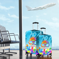 World Autism Awareness Day 2024 Luggage Cover In A World Where You Can Be Anything Be Kind - Wonder Print Shop