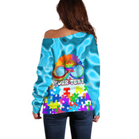 World Autism Awareness Day 2024 Off Shoulder Sweater In A World Where You Can Be Anything Be Kind - Wonder Print Shop