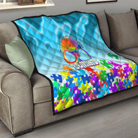 World Autism Awareness Day 2024 Quilt In A World Where You Can Be Anything Be Kind - Wonder Print Shop