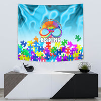 World Autism Awareness Day 2024 Tapestry In A World Where You Can Be Anything Be Kind - Wonder Print Shop