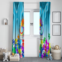 World Autism Awareness Day 2024 Window Curtain In A World Where You Can Be Anything Be Kind - Wonder Print Shop