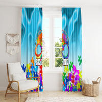 World Autism Awareness Day 2024 Window Curtain In A World Where You Can Be Anything Be Kind - Wonder Print Shop