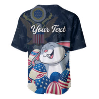 American Easter Day 2024 Baseball Jersey Bunny With US Easter Eggs - Wonder Print Shop