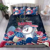 American Easter Day 2024 Bedding Set Bunny With US Easter Eggs - Wonder Print Shop