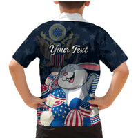 American Easter Day 2024 Family Matching Mermaid Dress and Hawaiian Shirt Bunny With US Easter Eggs - Wonder Print Shop