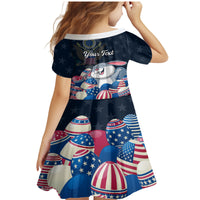 American Easter Day 2024 Family Matching Mermaid Dress and Hawaiian Shirt Bunny With US Easter Eggs - Wonder Print Shop