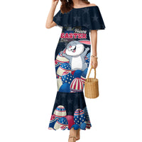 American Easter Day 2024 Family Matching Mermaid Dress and Hawaiian Shirt Bunny With US Easter Eggs - Wonder Print Shop