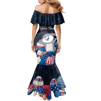 American Easter Day 2024 Family Matching Mermaid Dress and Hawaiian Shirt Bunny With US Easter Eggs - Wonder Print Shop