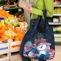 American Easter Day 2024 Grocery Bag Bunny With US Easter Eggs